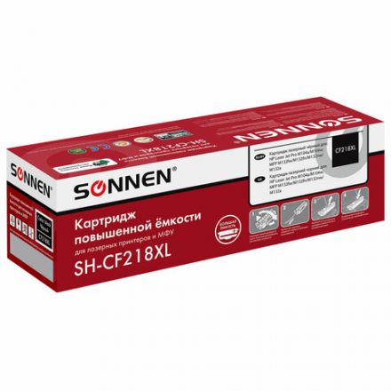 Картридж лазерный SONNEN (SH-CF218XL) HP LJP M104A/M104W, MFP M132FW/M132FN/M132NW/M132A, ресурс 6000 стр., 364106 Картридж лазерный SONNEN (SH-CF218XL) HP LJP M104A/M104W, MFP M132FW/M132FN/M132NW/M132A, ресурс 6000 стр., 364106
