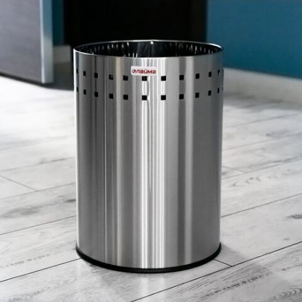 Урна-корзина для мусора 12 литров "Bionic", МАТОВАЯ, перфорированная, LAIMA, 232268 Урна-корзина для мусора 12 литров "Bionic", МАТОВАЯ, перфорированная, LAIMA, 232268