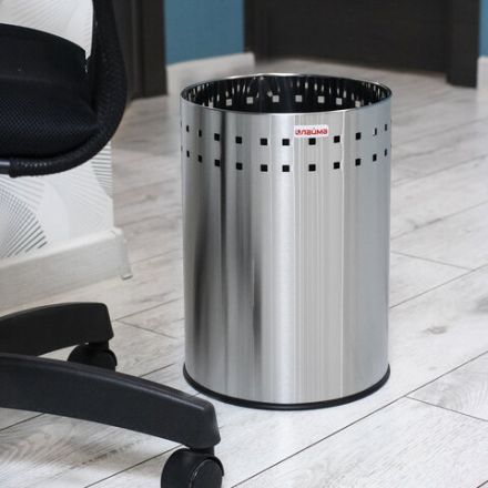 Урна-корзина для мусора 12 литров "Bionic", МАТОВАЯ, перфорированная, LAIMA, 232268 Урна-корзина для мусора 12 литров "Bionic", МАТОВАЯ, перфорированная, LAIMA, 232268