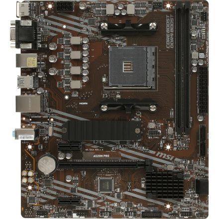 Материнская плата MSI A520M PRO sAM4, AMD A520, mATX