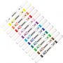 Набор маркеров Kreative Markers Acrylic duo tip пластиковый бокс 12цв,23121
