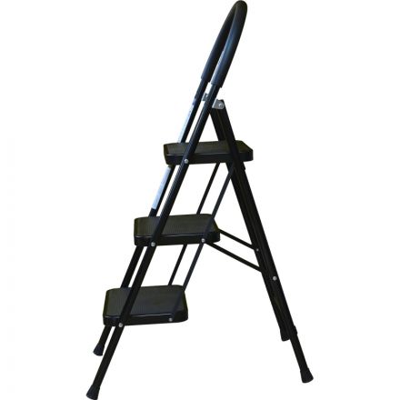 Стремянка Алюмет с широкими ступенями стальная, 3 ступени МСН203