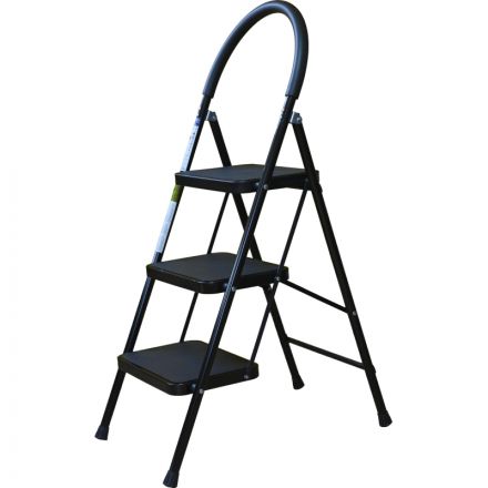 Стремянка Алюмет с широкими ступенями стальная, 3 ступени МСН203