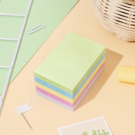 Бумага для заметок с клеевым краем Economy 76x51 мм, 400 л, 5 цветов в асс Бумага для заметок с клеевым краем Economy 76x51 мм, 400 л, 5 цветов в асс