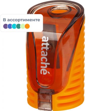 Точилка для карандашей, 1 отв, с контейнером, цв в ассорт, металл, пластик Точилка для карандашей, 1 отв, с контейнером, цв в ассорт, металл, пластик