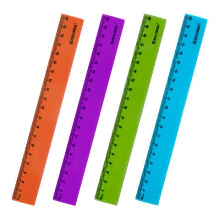 Линейка пластиковая 20 см, BRAUBERG "NEON", ассорти, пакет, 210773 Линейка пластиковая 20 см, BRAUBERG "NEON", ассорти, пакет, 210773