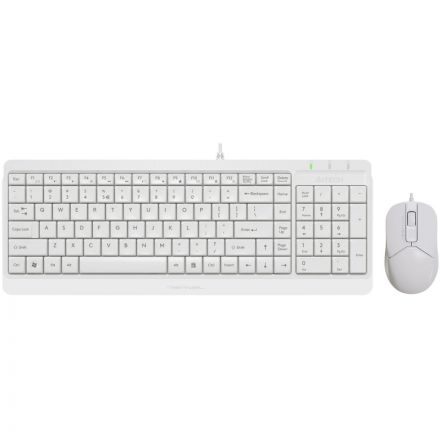 Набор клавиатура+мышь A4Tech Fstyler F1512 клав:белый мышь:белый USB