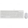 Набор клавиатура+мышь A4Tech Fstyler F1512 клав:белый мышь:белый USB