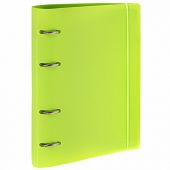 Тетрадь на кольцах А5 175х220 мм, 120 л., пластик, с резинкой, BRAUBERG, Салатовый, 404619 Тетрадь на кольцах А5 175х220 мм, 120 л., пластик, с резинкой, BRAUBERG, Салатовый, 404619