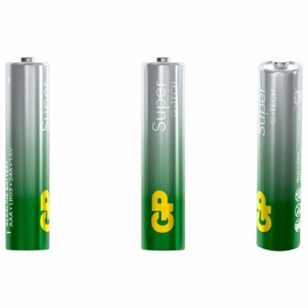 Батарейки КОМПЛЕКТ 2 шт., GP Super G-Tech, AAA (LR03, 24А), алкалиновые, мизинчиковые, блистер, 24A-2, 24A-2CR2