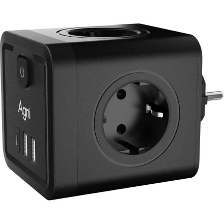 Тройник AGNI 4/220 + 2 USB + 1 Type C,черный(TP-WJ3U4E-C-black) Тройник AGNI 4/220 + 2 USB + 1 Type C,черный(TP-WJ3U4E-C-black)