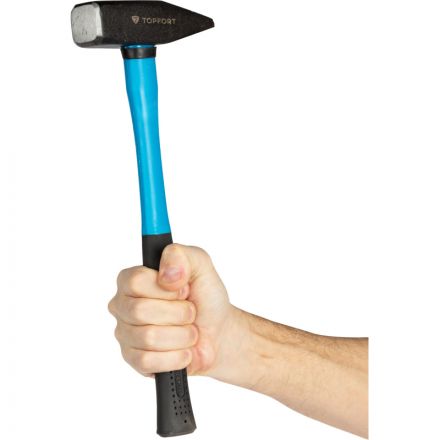 Молоток 1000 г TOPFORT из углеродистой стали, фибергласовая рукоятка Молоток 1000 г TOPFORT из углеродистой стали, фибергласовая рукоятка