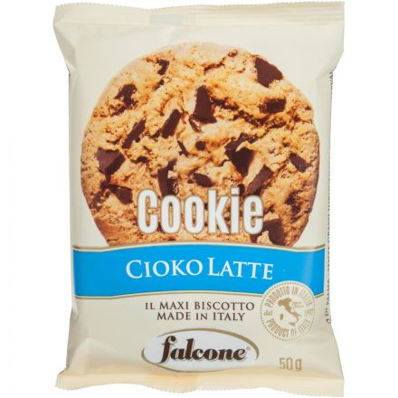 Печенье Falcone Cookies сахарное с молочным шоколадом, 200г Печенье Falcone Cookies сахарное с молочным шоколадом, 200г
