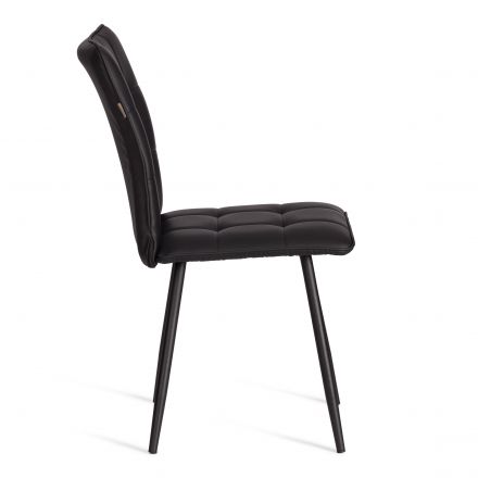 Стул обеденный Bari LT, экокожа, черная, 41х55х89 см