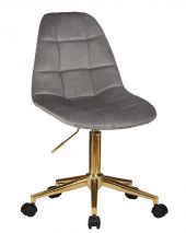 Офисное кресло для персонала DOBRIN MONTY GOLD, серый велюр (MJ9-75)