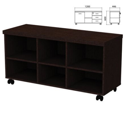 Тумба-креденция (каркас БЕЗ ФАСАДОВ) "Приоритет" (1200х446х600 мм), венге, К-924, К-924 венге Тумба-креденция (каркас БЕЗ ФАСАДОВ) "Приоритет" (1200х446х600 мм), венге, К-924, К-924 венге