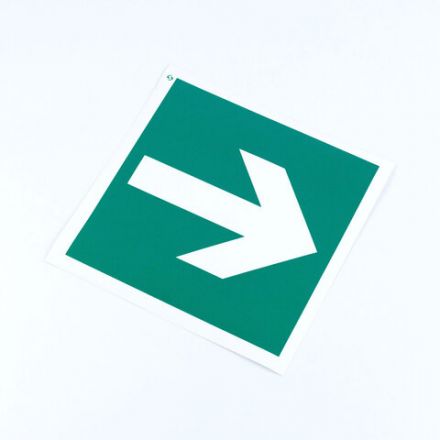 Знак эвакуационный "Направляющая стрелка", КОМПЛЕКТ 10 штук, 200х200 мм, пленка, E02-01, Е02-01 Знак эвакуационный "Направляющая стрелка", КОМПЛЕКТ 10 штук, 200х200 мм, пленка, E02-01, Е02-01