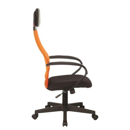 Кресло VB_EChair-655 TTW_OR сетка/ткань оранжевый, пластик