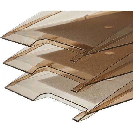 Лоток для бумаг горизонтальный Attache City тонированный коричневый Лоток для бумаг горизонтальный Attache City тонированный коричневый