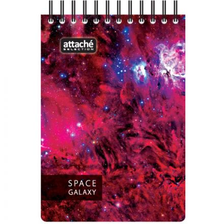 Блокнот Attache Selection Space Galaxy А6 120 листов в клетку на спирали (107х152 мм)