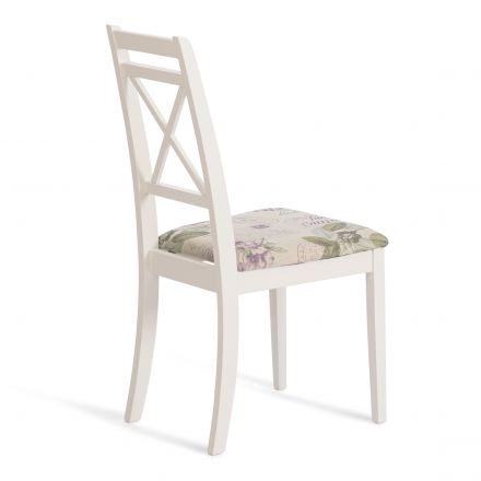 Стул Tetchair Picasso ( PC-SC ), дерево гевея, 45х53х97см, ivory white (слоновая кость 2-5), Ткань Прованс № 13 Стул Tetchair Picasso ( PC-SC ), дерево гевея, 45х53х97см, ivory white (слоновая кость 2-5), Ткань Прованс № 13