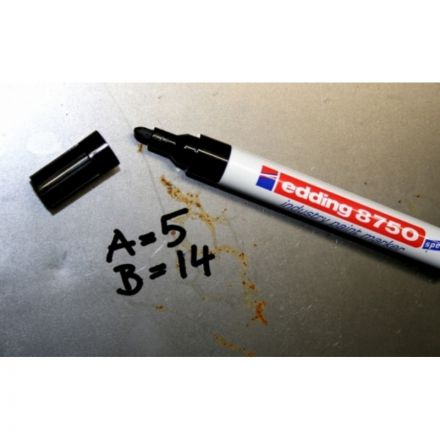 Маркер промышленный Edding E-8750/49 для жирных и пыльных поверхностей белый (2-4 мм) Маркер промышленный Edding E-8750/49 для жирных и пыльных поверхностей белый (2-4 мм)