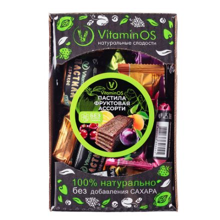 Пастила VITAMINOS фруктовое ассорти (яблоко, абрикос, слива, вишня, лимон), 400 г Пастила VITAMINOS фруктовое ассорти (яблоко, абрикос, слива, вишня, лимон), 400 г