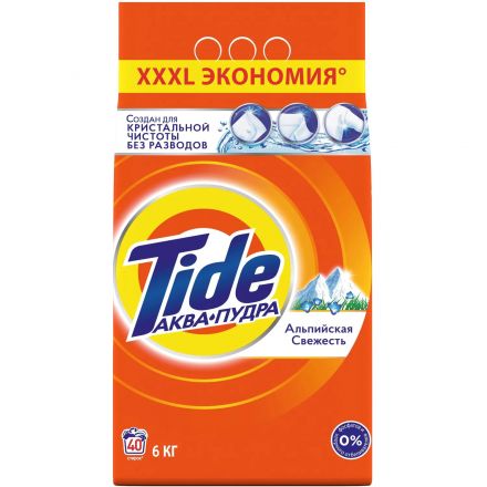 Порошок стиральный Tide Аква Пудра автомат 6кг (отдушки в ассортименте)
