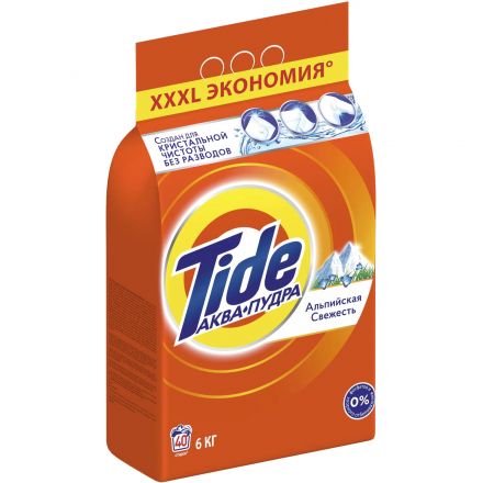 Порошок стиральный Tide Аква Пудра автомат 6кг (отдушки в ассортименте)