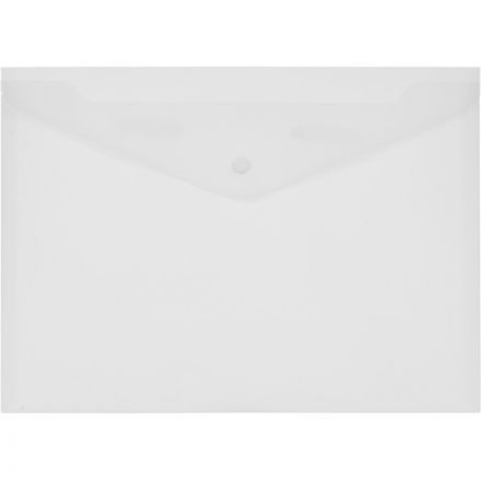 Папка-конверт на кнопке А4 прозрачная матовая 0.18 мм (10 штук в упаковке)