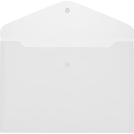 Папка-конверт на кнопке А4 прозрачная матовая 0.18 мм (10 штук в упаковке)