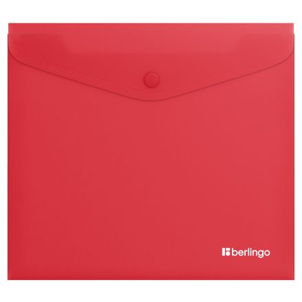 Папка-конверт на кнопке Berlingo "Soft Touch", А5+, 200мкм, софт-тач, коралловая Папка-конверт на кнопке Berlingo "Soft Touch", А5+, 200мкм, софт-тач, коралловая