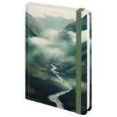 Ежедневник датированный 2026 с резинкой 145х203 мм, А5, BRAUBERG, твердый, "Спокойствие", 117343