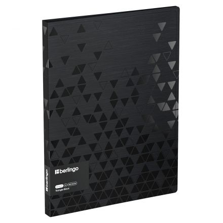 Папка с пружинным скоросшивателем Berlingo "Triangle Black" А4, 17мм, 1000мкм, черная, с внутр. карманом Папка с пружинным скоросшивателем Berlingo "Triangle Black" А4, 17мм, 1000мкм, черная, с внутр. карманом