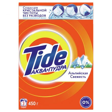 Порошок для машинной стирки Tide "Альпийская свежесть", 450г Порошок для машинной стирки Tide "Альпийская свежесть", 450г