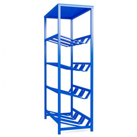 Стеллаж для воды Бомис-12П на 12 тар синий 885x450x1590 мм