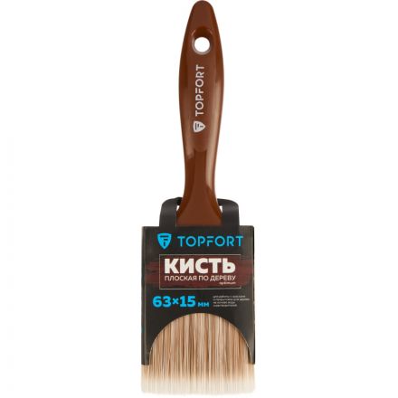 Кисть плоская по дереву TOPFORT Optimum 63х15