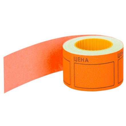 Ценник большой "Цена" 50х40 мм оранжевый самоклеящийся, КОМПЛЕКТ 5 рулонов по 200 шт., BRAUBERG, 112360 Ценник большой "Цена" 50х40 мм оранжевый самоклеящийся, КОМПЛЕКТ 5 рулонов по 200 шт., BRAUBERG, 112360