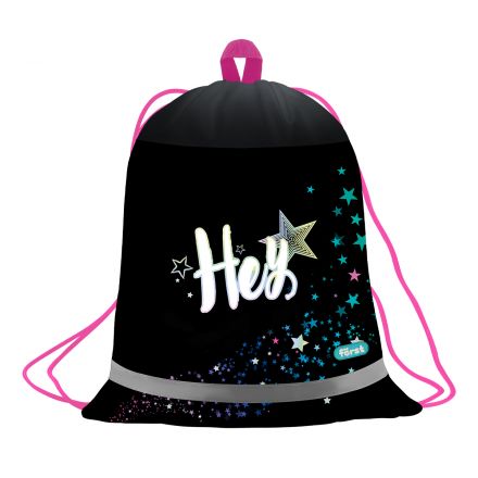 Мешок для обуви 1 отделение Först "Hey!", 360*460мм, вентиляционная сеточка, светоотражающая полоса