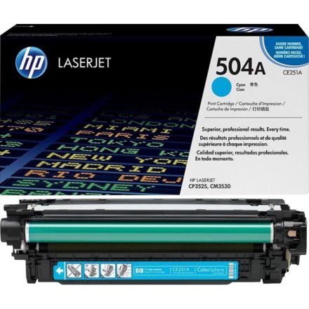 Картридж лазерный HP 504A CE251A гол. для LJ CP3525/CM3530