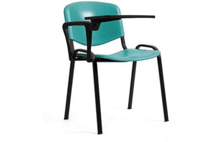 Стул для посетителей Изо зеленый со столиком(кожзам/черный) Стул для посетителей Изо зеленый со столиком(кожзам/черный)