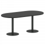 Home Office Стол овальный VR.SP-5-180.1 Суар тёмный/Антрацит металл 1800*900*750 Home Office Стол овальный VR.SP-5-180.1 Суар тёмный/Антрацит металл 1800*900*750
