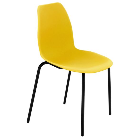 Стул для столовых EL_SHT-ST29/S130 пластик желтый/черный муар