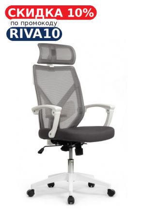 Кресло Оливер RCH W-203AC Белый пластик/Серый