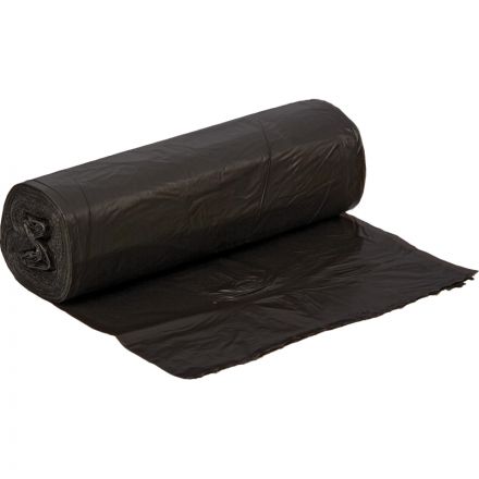 Мешки для мусора на 60 л Гранит черные (ПНД, 11 мкм, в рулоне 15 шт, 58х68 см)