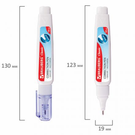 Ручка-корректор 10 мл ВЫГОДНАЯ УПАКОВКА, КОМПЛЕКТ 2 штуки, BRAUBERG CLASSIC, 271920 Ручка-корректор 10 мл ВЫГОДНАЯ УПАКОВКА, КОМПЛЕКТ 2 штуки, BRAUBERG CLASSIC, 271920