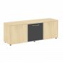 Yalta Тумба модульная LT.TS-3.4 black Акация/Стекло black 1642*450*580