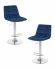 Набор 2 шт Стул барный DOBRIN TAILOR, синий велюр (MJ9-117)
