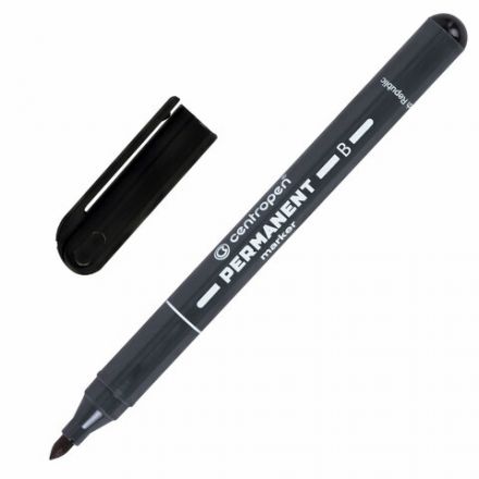 Маркер перманентный CENTROPEN 2836, ЧЕРНЫЙ, круглый наконечник, 2 мм, 6 2836 0012 Маркер перманентный CENTROPEN 2836, ЧЕРНЫЙ, круглый наконечник, 2 мм, 6 2836 0012