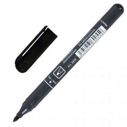 Маркер перманентный CENTROPEN 2836, ЧЕРНЫЙ, круглый наконечник, 2 мм, 6 2836 0012 Маркер перманентный CENTROPEN 2836, ЧЕРНЫЙ, круглый наконечник, 2 мм, 6 2836 0012